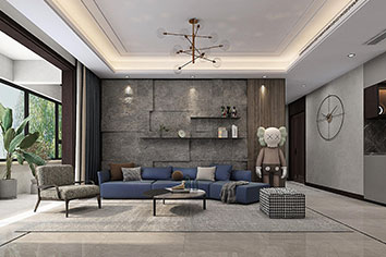 万科紫郡145平米现代极简风格装建软装成效图