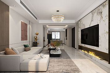 绿城骋装153平米现代简约风格装建软装成效图